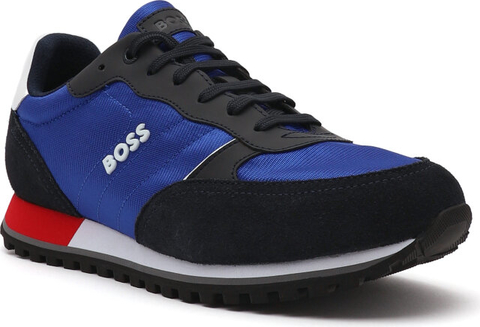 Buty sportowe Hugo Boss w sportowym stylu sznurowane ze skóry