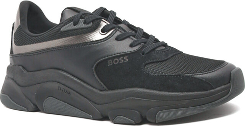 Buty sportowe Hugo Boss ze skóry sznurowane w sportowym stylu