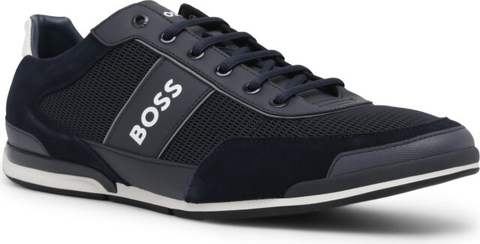 Buty sportowe Hugo Boss ze skóry w sportowym stylu sznurowane