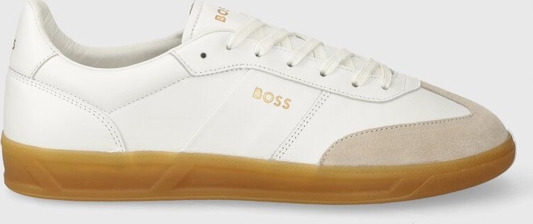 Buty sportowe Hugo Boss ze skóry w sportowym stylu sznurowane