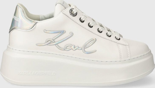 Buty sportowe Karl Lagerfeld na platformie ze skóry w sportowym stylu
