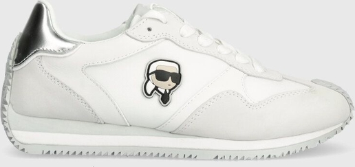 Buty sportowe Karl Lagerfeld sznurowane z płaską podeszwą