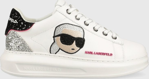 Buty sportowe Karl Lagerfeld w sportowym stylu sznurowane z płaską podeszwą
