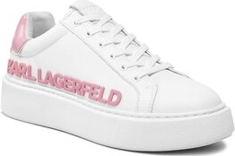 Buty sportowe Karl Lagerfeld w sportowym stylu z płaską podeszwą sznurowane