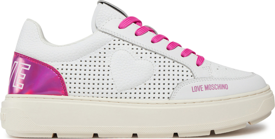 Buty sportowe Love Moschino na platformie sznurowane