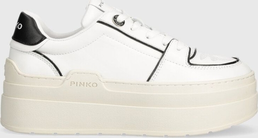 Buty sportowe Pinko sznurowane na platformie