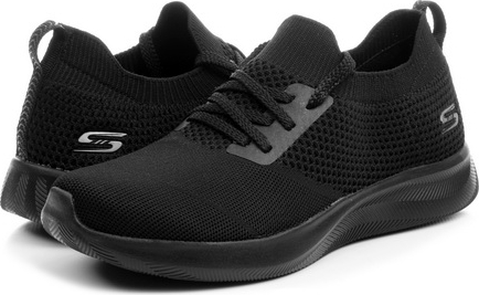 Buty sportowe Skechers sznurowane z płaską podeszwą w młodzieżowym stylu
