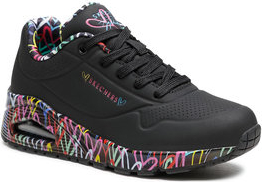 Buty sportowe Skechers w sportowym stylu sznurowane z nadrukiem