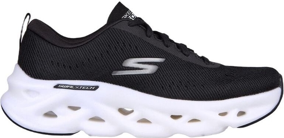 Buty sportowe Skechers w sportowym stylu z płaską podeszwą sznurowane