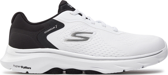 Buty sportowe Skechers z płaską podeszwą w sportowym stylu sznurowane