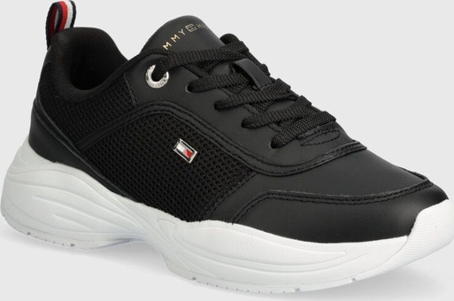 Buty sportowe Tommy Hilfiger sznurowane w sportowym stylu na platformie