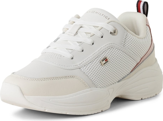 Buty sportowe Tommy Hilfiger w sportowym stylu z płaską podeszwą ze skóry