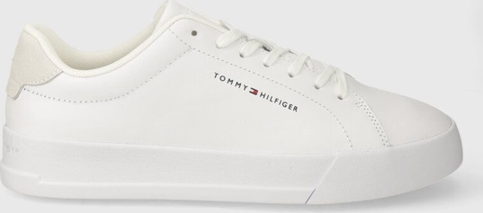 Buty sportowe Tommy Hilfiger w sportowym stylu ze skóry sznurowane