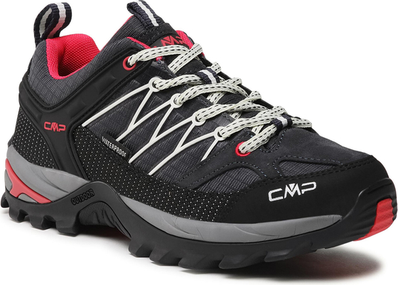 Buty trekkingowe CMP sznurowane z płaską podeszwą z zamszu