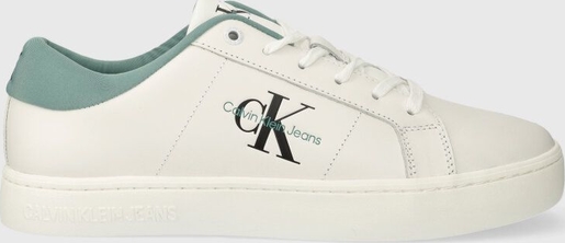 Calvin Klein Jeans sneakersy skórzane CLASSIC CUPSOLE LOW ML LTH kolor biały YM0YM00864