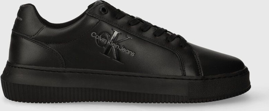 Calvin Klein Jeans sneakersy skórzane YM0YM00681 CHUNKY CUPSOLE MONOLOGO kolor czarny