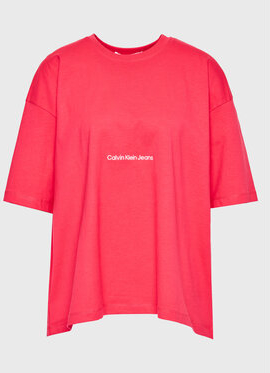 Calvin Klein Jeans T-Shirt J20J220768 Różowy Relaxed Fit
