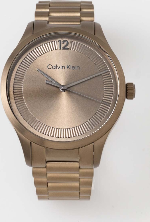 Calvin Klein zegarek męski kolor brązowy
