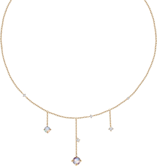 Cassiopeia - Biżuteria Yes Naszyjnik złoty z diamentami, opalami, topazem i kamieniem księżycowym - Cassiopeia