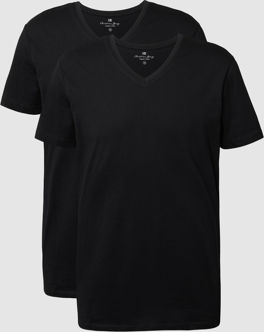 Christian Berg T-shirt z bawełny ekologicznej w zestawie 2 szt.