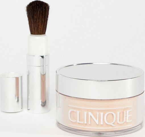 Clinique Blended Face Powder &amp; Brush – Puder sypki z pędzlem 35 g-Biały