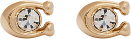 Coach Kolczyki Signature Stone Stud Earrings 37440614GLD110 Złoty