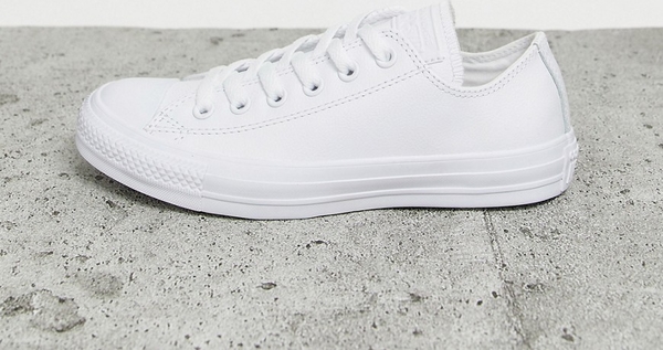 Converse – Chuck Taylor All Star Ox – Białe skórzane buty sportowe-Biały