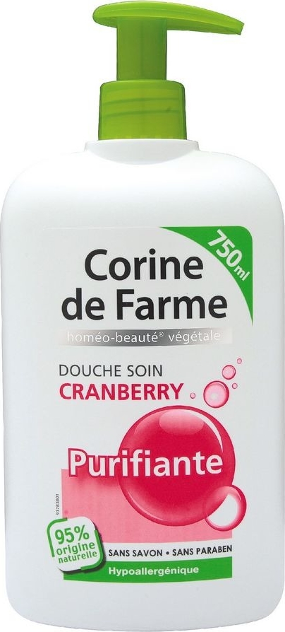 Corine de Farme, Homeo Beauty, żel pod prysznic, Cranberry, 750 ml