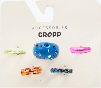 Cropp - 5 pack pierścionków - Wielobarwny