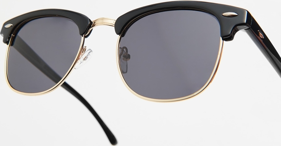 Cropp - Okulary przeciwsłoneczne ze złotymi elementami - czarny