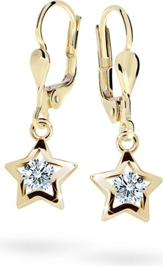 Cutie jewellery kolczyki dla dzieci cutie gwiazdki c1942 żółtego, white, zapięcie patentowe