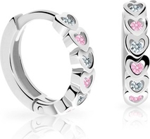 Cutie jewellery kolczyki dla niemowlaka cutie okrągłe c3339 białego, pink