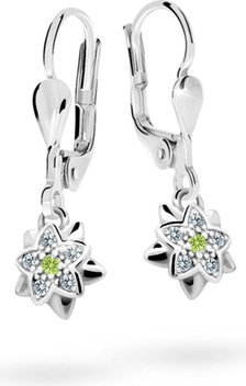 Cutie jewellery kolczyki dziecięce cutie kwiatki c2210 białego, zapięcie patentowe