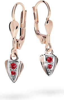Cutie jewellery kolczyki dziewczęce cutie c1899 różowego, ruby dark, zapięcie patentowe