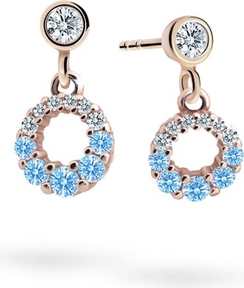 Cutie jewellery kolczyki dziewczęce cutie c2154 różowego, arctic blue, puzeta