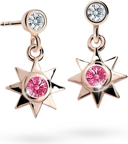 Cutie jewellery kolczyki dziewczęce cutie gwiazdki c1995 różowego, tcf red, wkręt