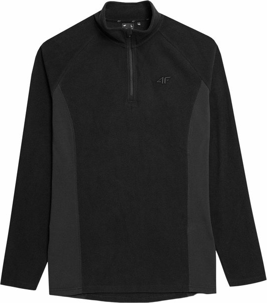 Czarna bluza 4F z polaru w sportowym stylu