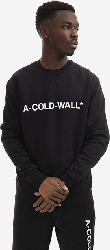 Czarna bluza A-cold-wall* w młodzieżowym stylu z bawełny z nadrukiem