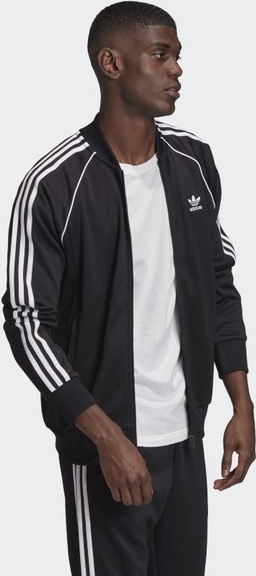 Czarna bluza Adidas Originals w sportowym stylu z dresówki