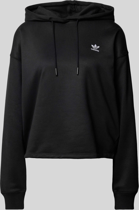 Czarna bluza Adidas Originals z bawełny w sportowym stylu z kapturem