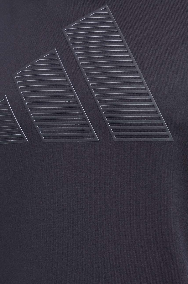Czarna bluza Adidas Performance w sportowym stylu z nadrukiem