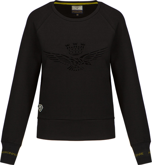 Czarna bluza Aeronautica Militare krótka z tkaniny