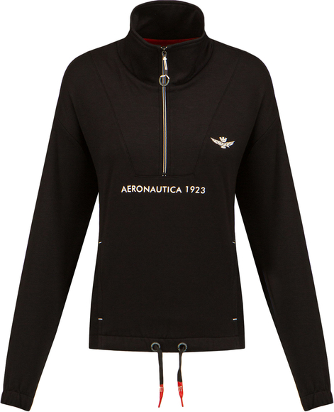 Czarna bluza Aeronautica Militare w militarnym stylu