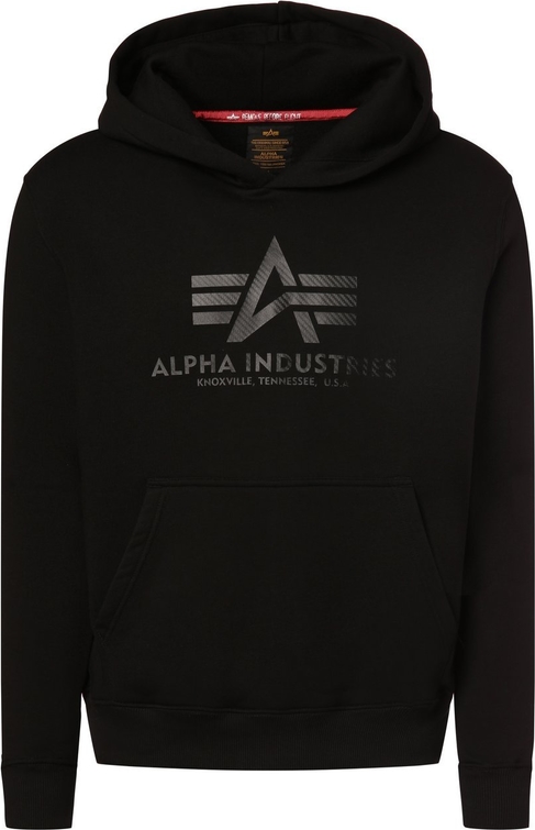 Czarna bluza Alpha Industries z nadrukiem