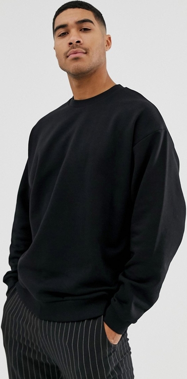 Czarna bluza Asos z dresówki