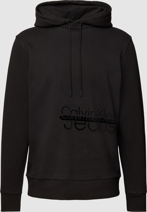 Czarna bluza Calvin Klein w młodzieżowym stylu z nadrukiem