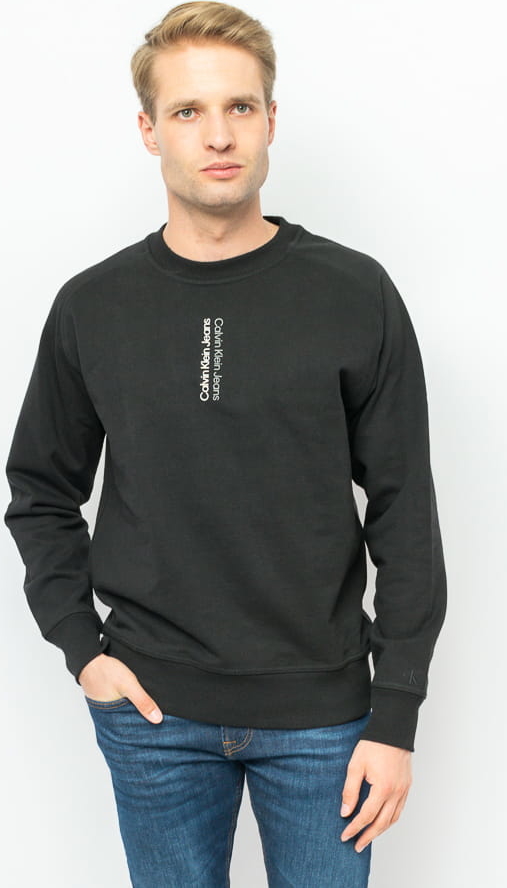 Czarna bluza Calvin Klein w stylu casual z dzianiny