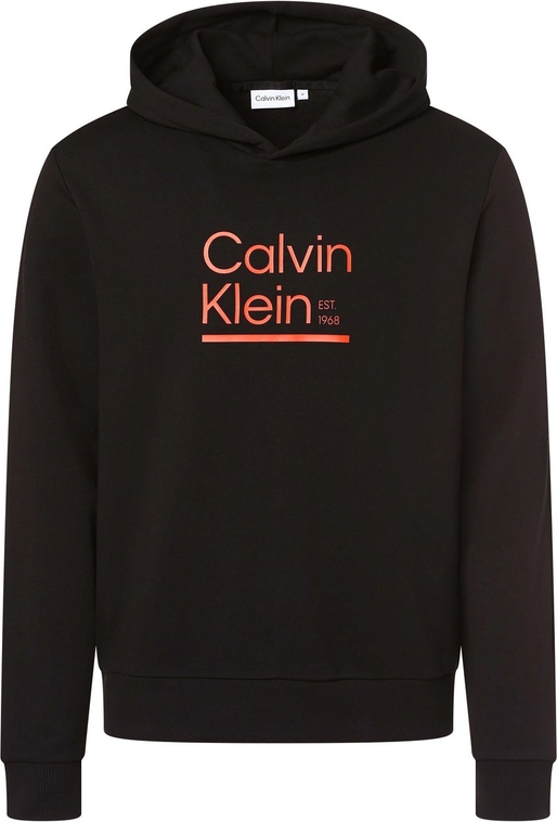 Czarna bluza Calvin Klein z bawełny z nadrukiem