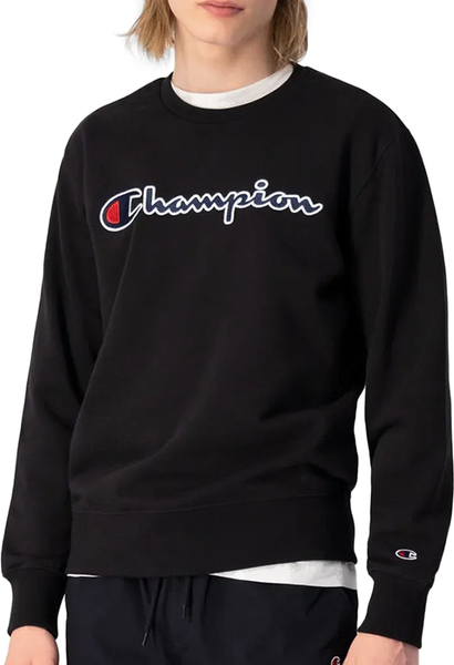 Czarna bluza Champion w sportowym stylu z bawełny