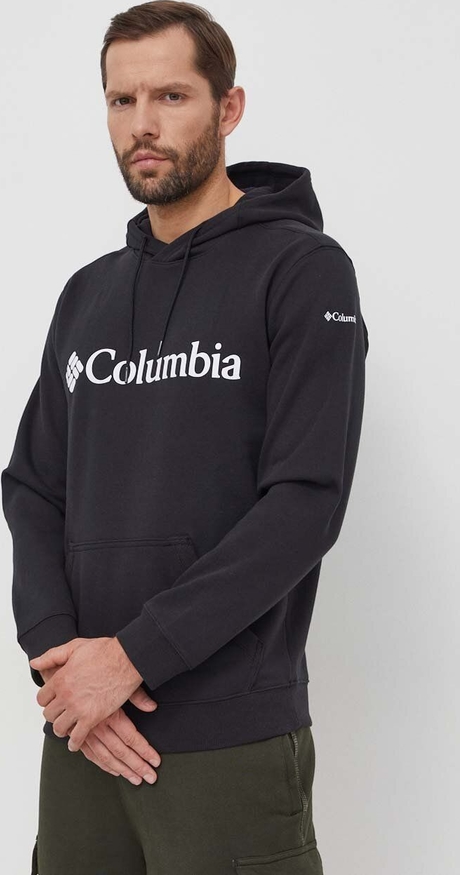 Czarna bluza Columbia z nadrukiem w sportowym stylu